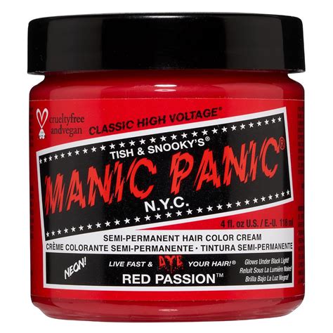 Manic Panic Red Passion Hair Dye Classic High Voltage Semi Permanent Hair Color