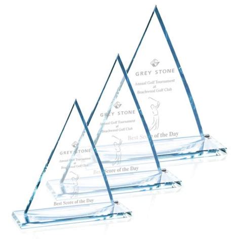 Curved Bloom Starfire Pyramid Crystal Trophy TFY CRV200S