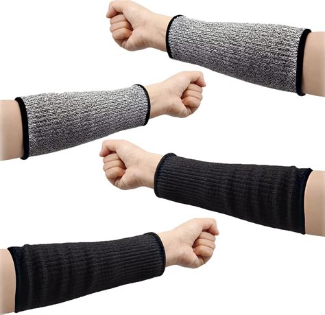 Blmhtwo 2 Pairs Cut Resistant Sleeves Level 5 Arm Protection Sleeves Protective Arm Sleeves For