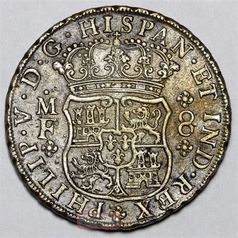 1739 Mo Philip V Mexico City Silver 8 Eight Reales Coin