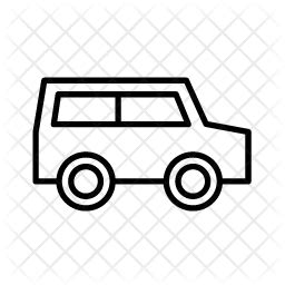 Suv Icon - Download in Line Style