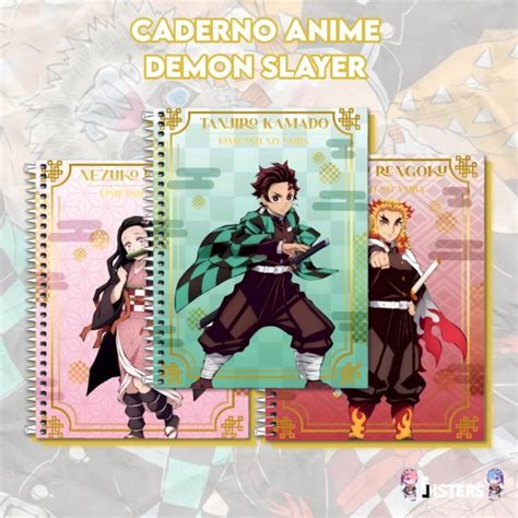 coleção cadernos de anime demon slayer kimetsu no yaiba Shopee Brasil