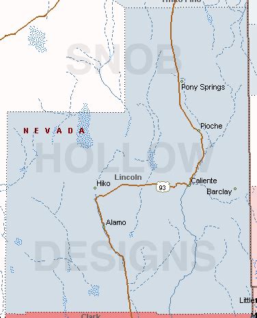 Lincoln County Nevada color map