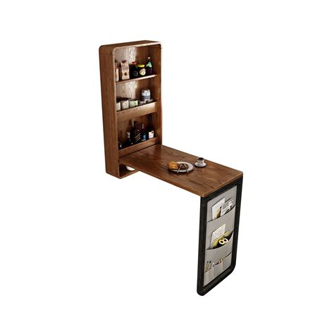 Modern Wood Counter Height Folding Bar Table With Convertible Wall Bar Cabinet Wall Bar Cabinet