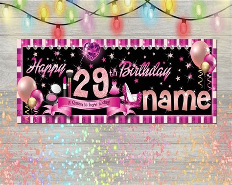 Personalized Birthday Banners Personalized Name Banner for Birthday ...