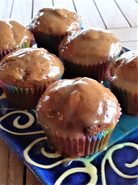 Sticky Toffee Muffins Salted Caramel Glaze Aviewfrommykitchen