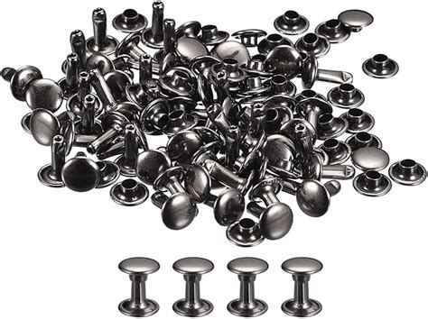 Amazon Uxcell 100 Sets Leather Rivets 8mm Double Cap Rivets 10mm