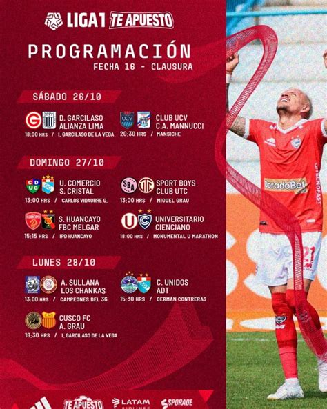 Programación Torneo Clausura 2024 fecha 16 en vivo horarios resultados