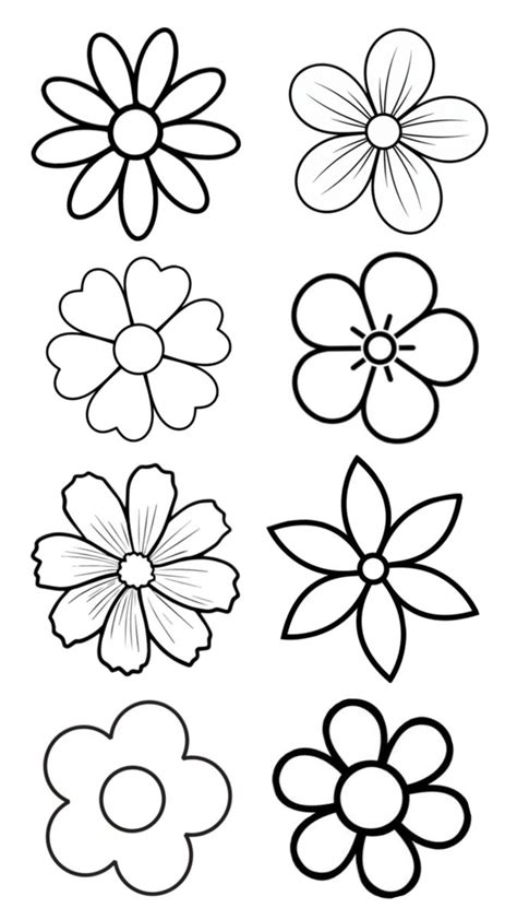 Tipos De Flor Para Desenhar - Desenho de Flor para Colorir: 15 Flores Grátis Para Imprimir!