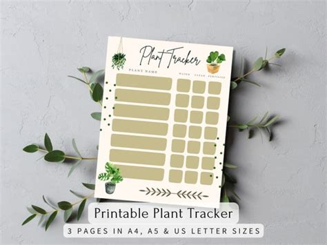 Printable Plant Watering Schedule Chart Plant Fertilizer Etsy