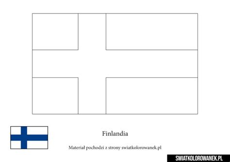 Flaga Finlandii Darmowe Kolorowanki Do Druku