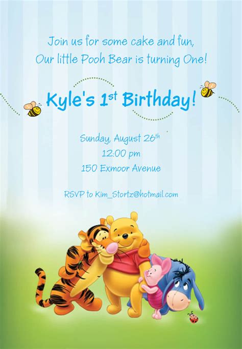 Winnie the Pooh Birthday Invitation - Etsy