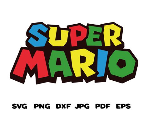 Super Mario Logo Svg Png Dxf Cricut Aufkleber Etsy