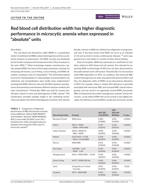 Pdf Hoffmann Et Al International Journal Of Laboratory Hematology