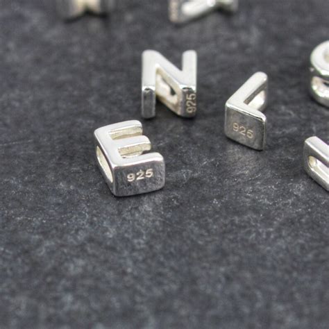 925 Sterling Silver LETTER BEADS 5mm Alphabet Beads Etsy