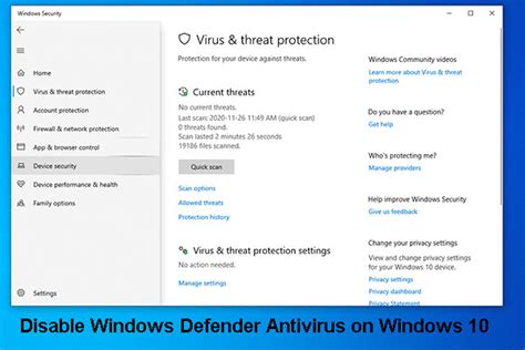 Solution How To Disable Windows Defender Antivirus On Win 10