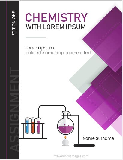 Chemistry Lab Report Cover Page