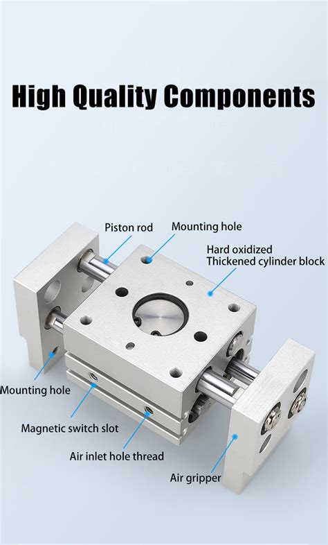 High Quality Hft Mhl Pneumatic Wider Air Gripper Parallel Type Finger