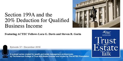 Section 199A And The 20 Deduction For Qualified Business Income