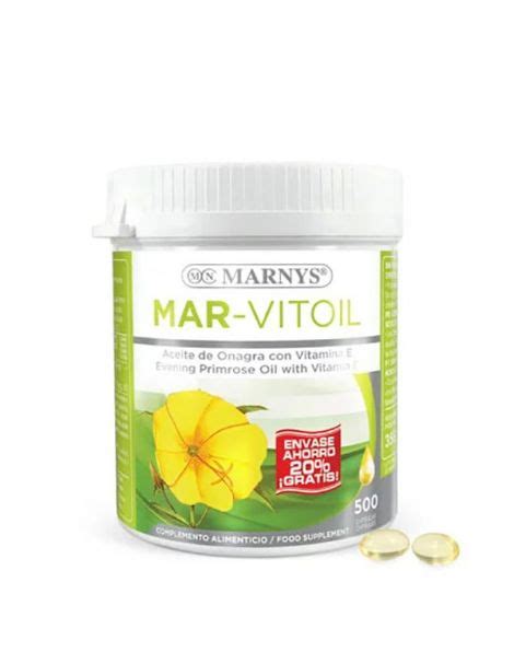 Mar Vitoil Aceite De Onagra 500 Mg Marnys 500 Perlas