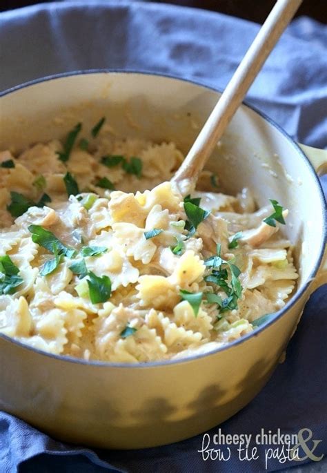 Cheesy Chicken And Bow Tie Pasta Cookies And Cups