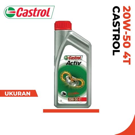 Jual Oli Mesin Motor Bebek Castrol Activ 4t 20w 50 1000 Ml Shopee