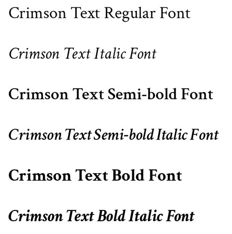 Crimson Text Font Free Fonts Vault