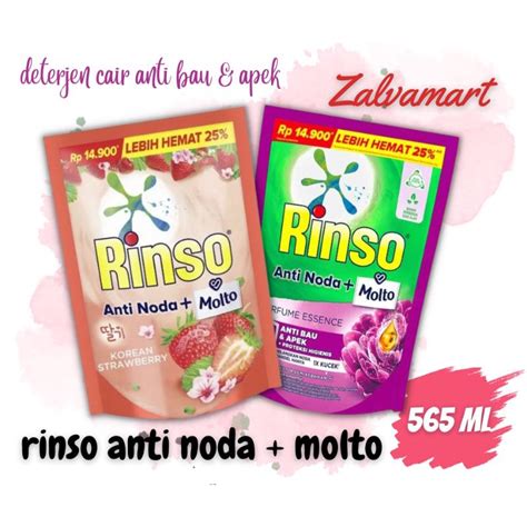 Jual Rinso Molto Anti Noda Deterjen Cair Perfume Essence 565 Ml