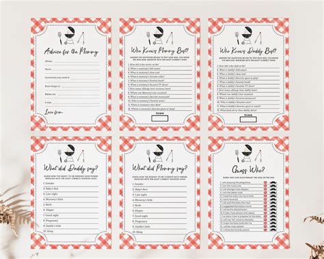 Editable Bbq Baby Shower Game Bundle Backyard Baby Shower Etsy