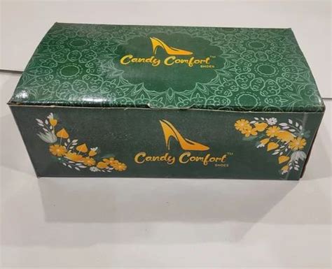 Single Phase 2 Ply 13X9X6inch Rectangular Printed Shoe Packaging Box At