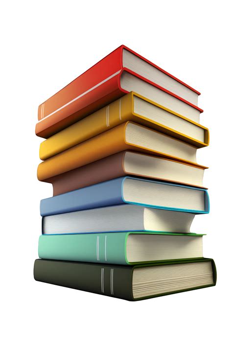 A Set Of Books Of Various Sizes And Colors Stacked One On Top Of The