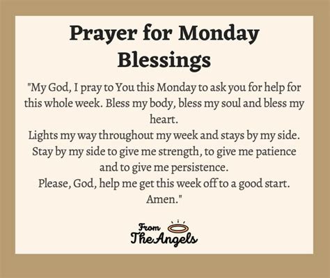 7 Prayers For Monday Blessings With Images