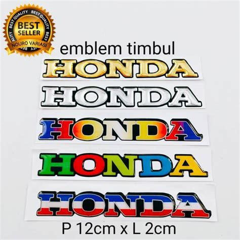 Emblem Sticker Embossed 3D logo HONDA thailand thailook The Best ...