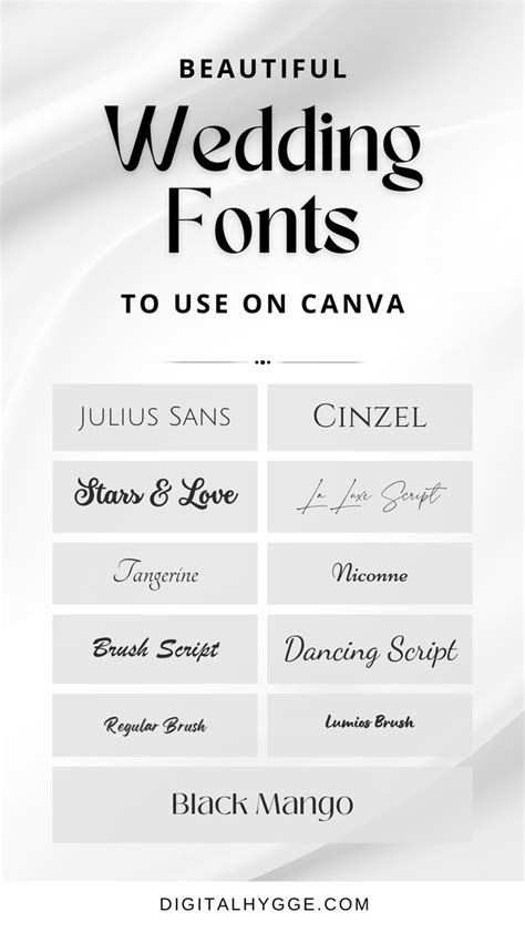 Beautiful Wedding Fonts On Canva Wedding Fonts Lettering Fonts