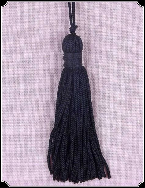 Black Chainette Tassels 3 Inches 60 End