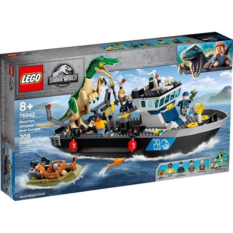 Set LEGO Jurassic World Escape Del Barco Del Dinosaurio Baryonyx 76942