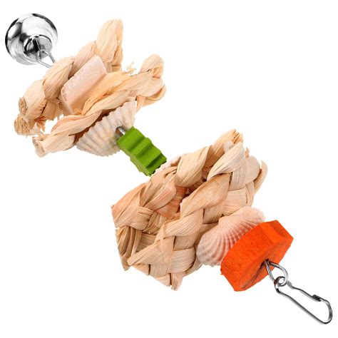 Parrot Gnawing Skewers Parakeet Toys Pet Chewing Bird Cage Loofah