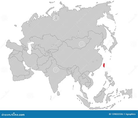 L Asie Carte Politique De L Asie Illustration De Vecteur