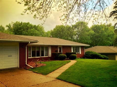 Mid Century Modern Brick Ranch House Built In 1956 At Sunset