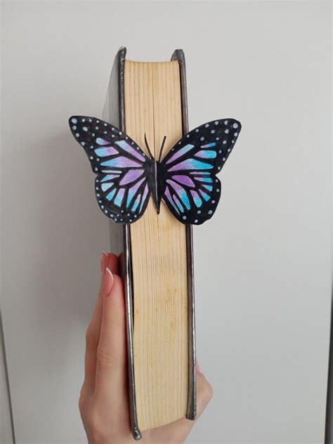 Butterfly Bookmark In 2024 Bookmarks Handmade Black Stickers