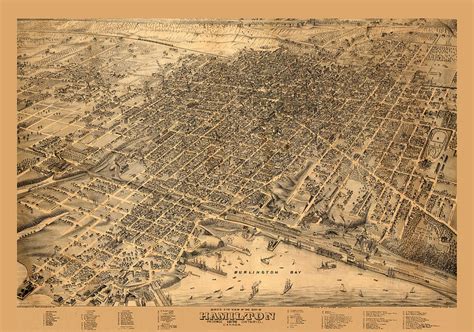 Map Of Hamilton 1876 Photograph By Andrew Fare Fine Art America