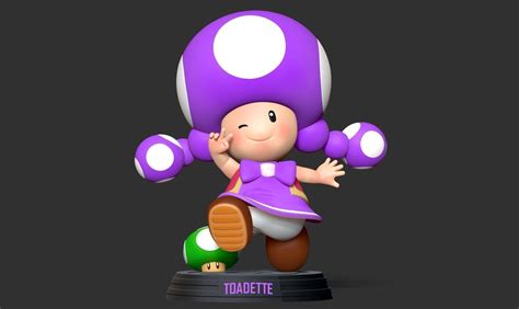 Toadette Super Mario Fanart 3d Model 3d Printable Cgtrader