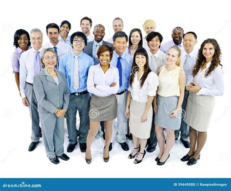 Business Team On White Background Stock Photo Image Of Descent