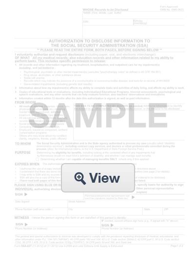 Ssa 827 Fillable Form Printable Forms Free Online