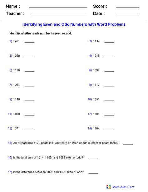 Grade 7 Maths Worksheets With Answers