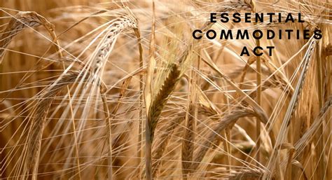 Essential Commodities Act 1955