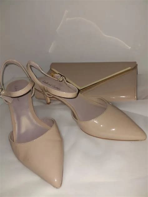 SCARPE ROLAND CARTIER Nude Taupe Brevettate Naturali E Borsa Abbinata