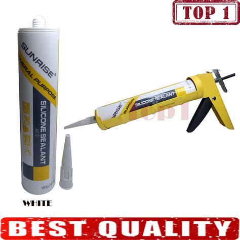 Caulking Gun Heavy Duty With Sunrise Silicon Sealant Acid Sold Per Set