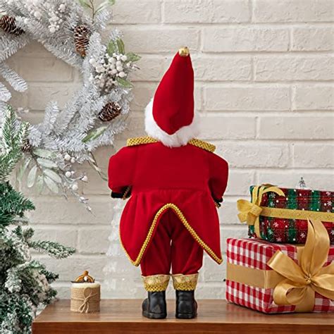 Picuki 18 Inch Santa Claus Figurines Red Nutcracker Santa Christmas