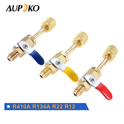 Aupoko R410a Angled Compact Ball Valve 516 Sae Female To 14 Sae Male 3 Colors Shut Off